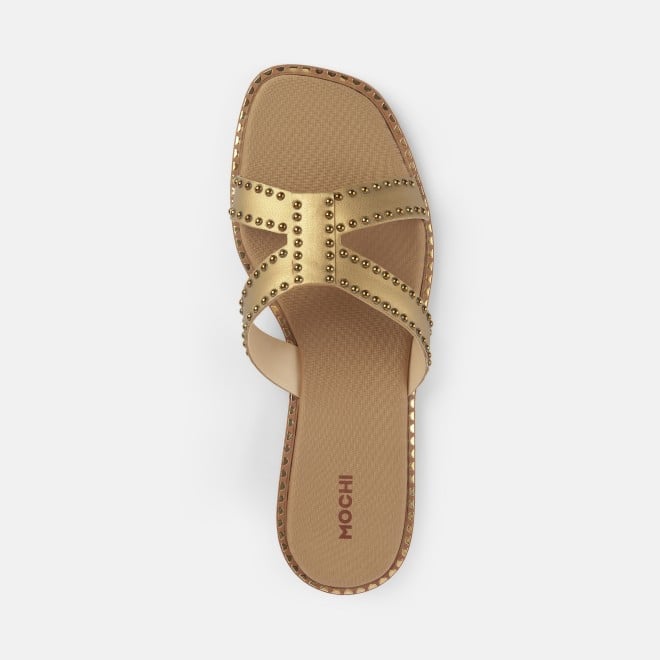 Mochi Women Antic-gold Casual Slip Ons (SKU: 41-427-28-36)
