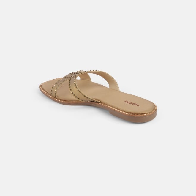 Mochi Women Antic-gold Casual Slip Ons (SKU: 41-427-28-36)