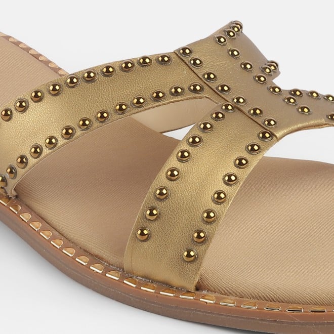 Mochi Women Antic-gold Casual Slip Ons (SKU: 41-427-28-36)