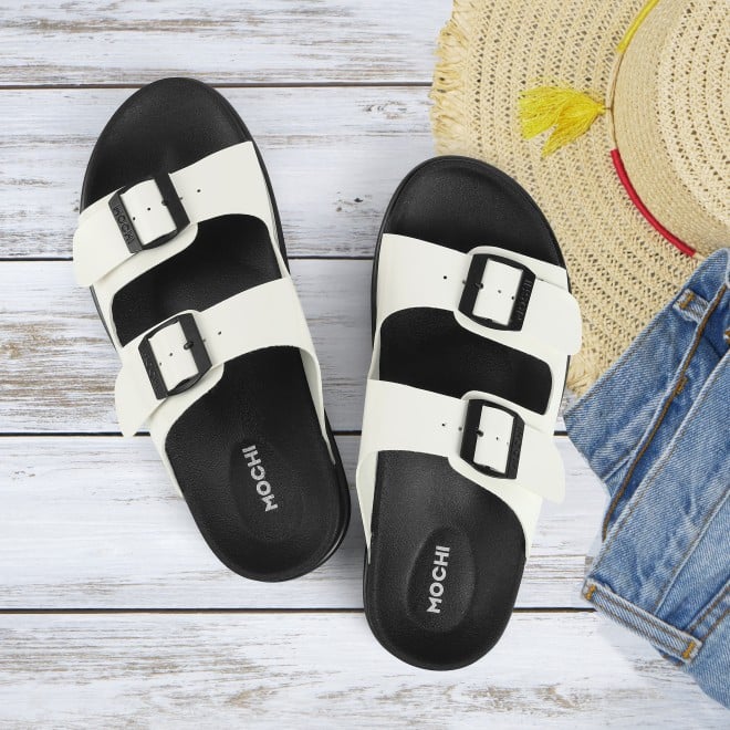 Mochi Women White Casual Slippers