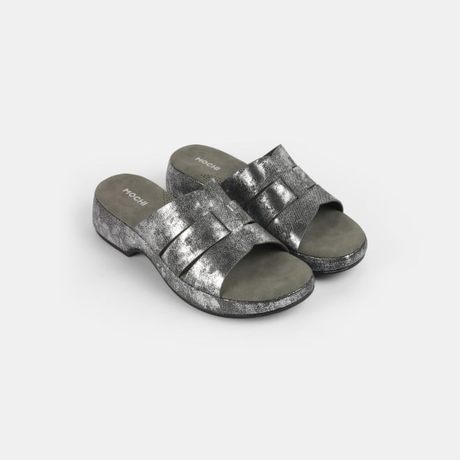 Mochi Women Gun-metal Casual Slip Ons (SKU: 41-429-29-36)
