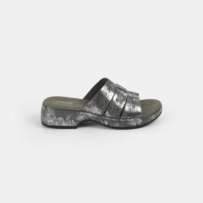 Mochi Women Gun-metal Casual Slip Ons (SKU: 41-429-29-36)