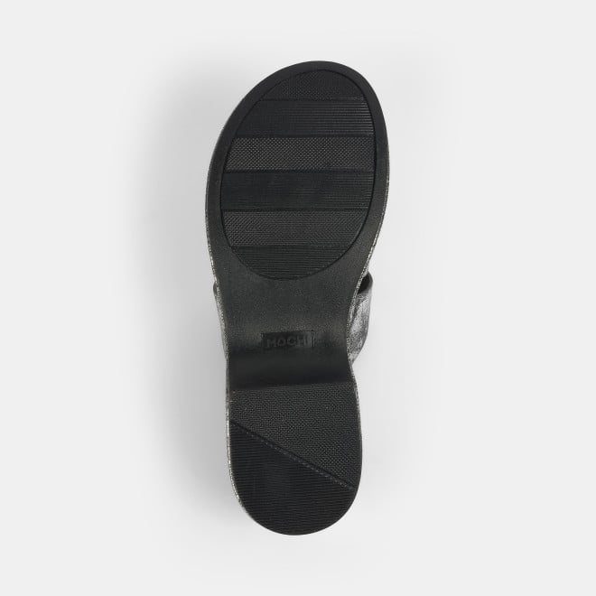 Mochi Women Gun-metal Casual Slip Ons (SKU: 41-429-29-36)