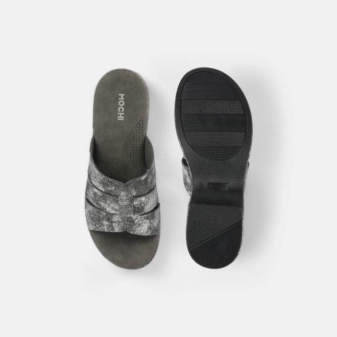 Mochi Women Gun-metal Casual Slip Ons (SKU: 41-429-29-36)
