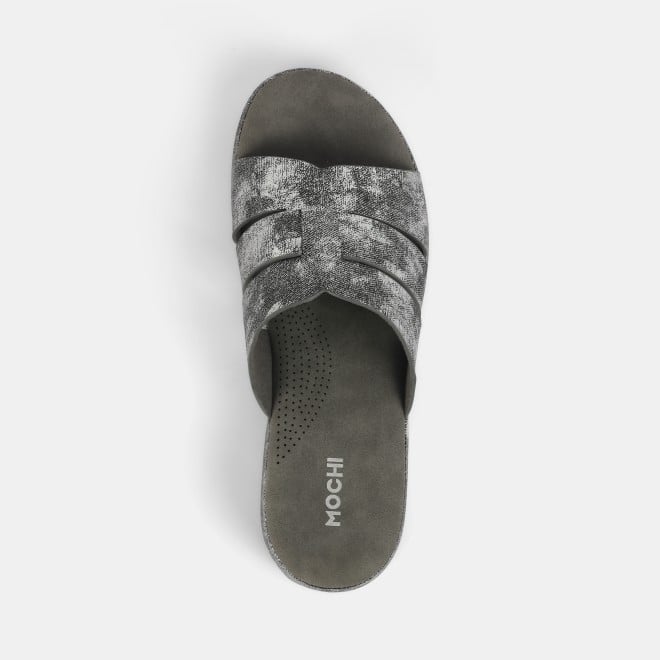Mochi Women Gun-metal Casual Slip Ons (SKU: 41-429-29-36)