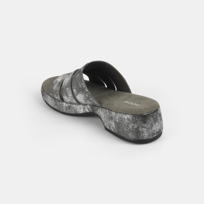 Mochi Women Gun-metal Casual Slip Ons (SKU: 41-429-29-36)