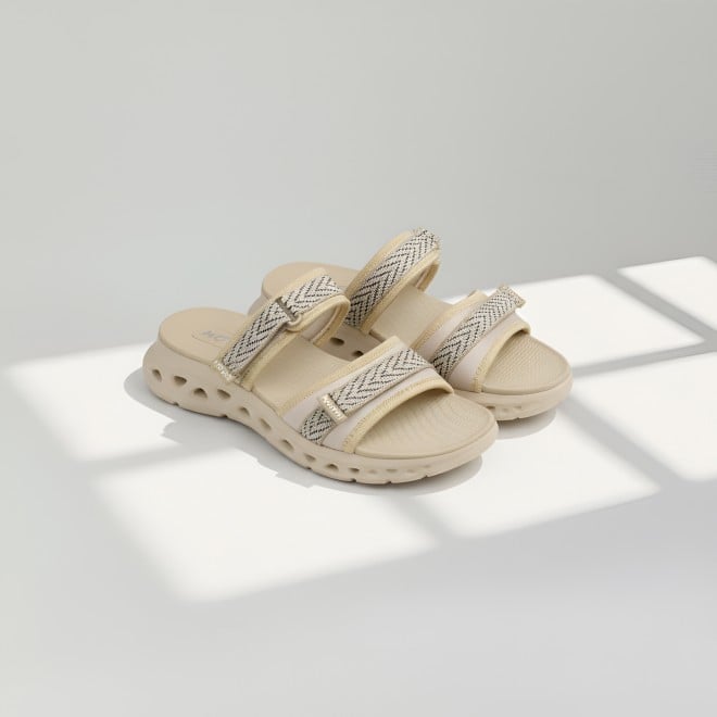 Mochi Women Beige Casual Slip Ons (SKU: 41-431-20-36)