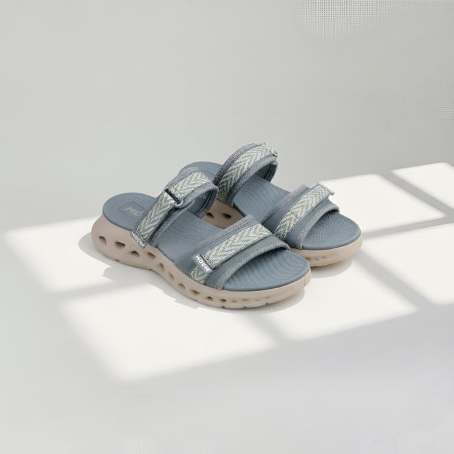 Mochi Women Light-blue Casual Slip Ons