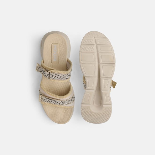 Mochi Women Beige Casual Slip Ons (SKU: 41-431-20-36)