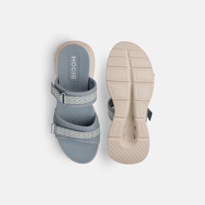 Mochi Women Light-blue Casual Slip Ons (SKU: 41-431-32-36)