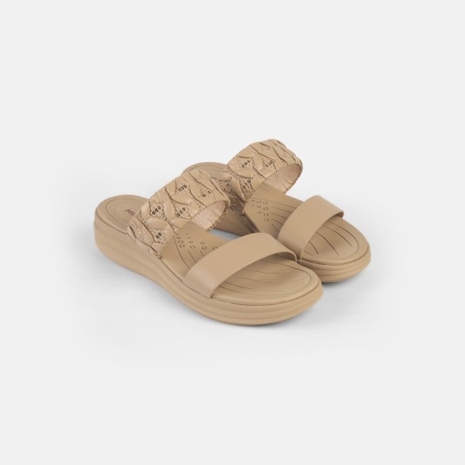 Mochi Women Beige Casual Slip Ons (SKU: 41-433-20-36)