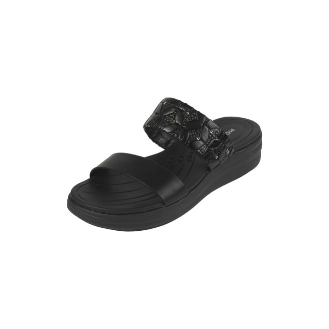 Mochi Women Black Casual Slip Ons (SKU: 41-433-11-36)