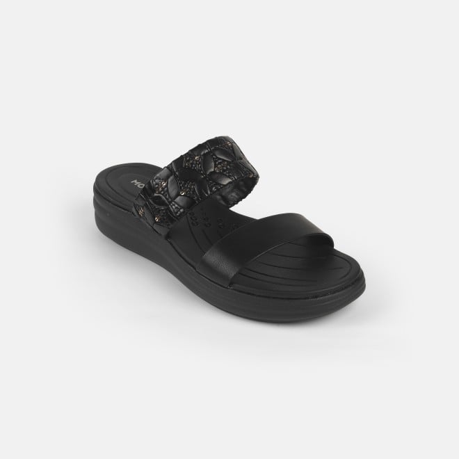 Mochi Women Black Casual Slip Ons (SKU: 41-433-11-36)