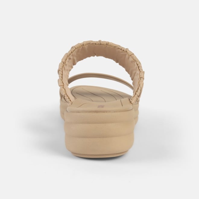 Mochi Women Beige Casual Slip Ons (SKU: 41-433-20-36)
