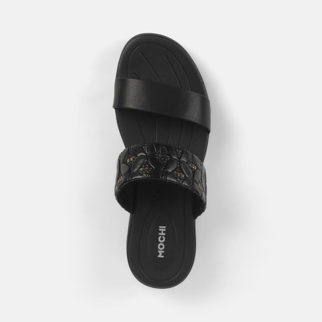 Mochi Women Black Casual Slip Ons (SKU: 41-433-11-36)