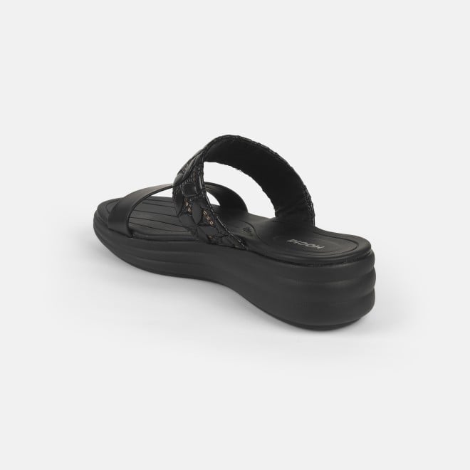 Mochi Women Black Casual Slip Ons (SKU: 41-433-11-36)