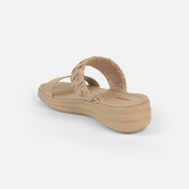Mochi Women Beige Casual Slip Ons (SKU: 41-433-20-36)