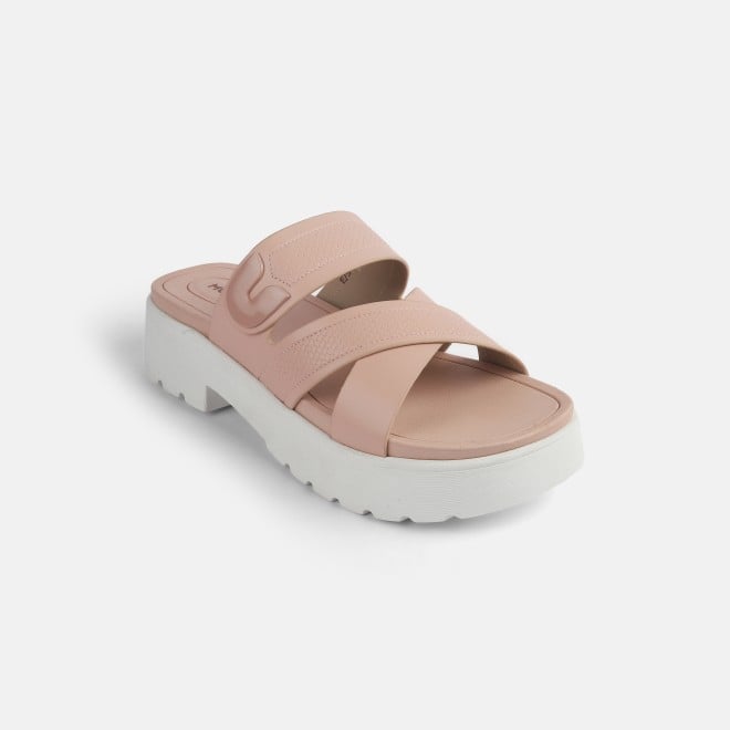 Mochi Women Pink Casual Slip Ons