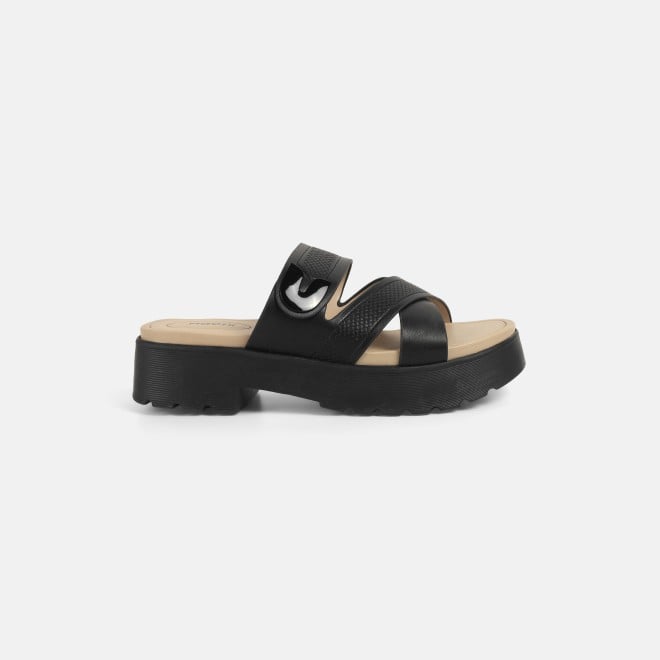 Mochi Women Black Casual Slip Ons (SKU: 41-434-11-36)