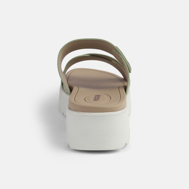 Mochi Women Light-green Casual Slip Ons (SKU: 41-434-60-36)