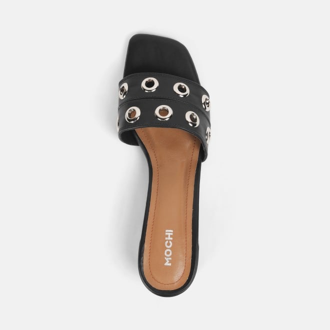 Mochi Women Black Casual Slip Ons (SKU: 41-444-11-36)