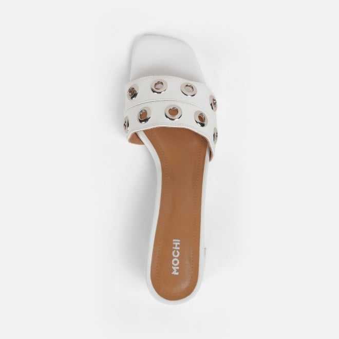 Mochi Women White Casual Slip Ons (SKU: 41-444-16-36)