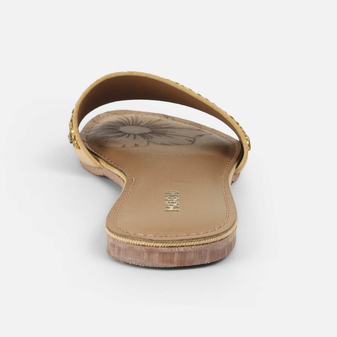 Mochi Women Beige Casual Slippers (SKU: 41-445-20-37)