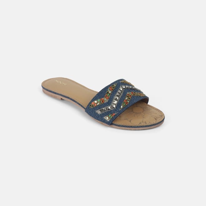 Mochi Women Blue Casual Slippers (SKU: 41-445-45-36)