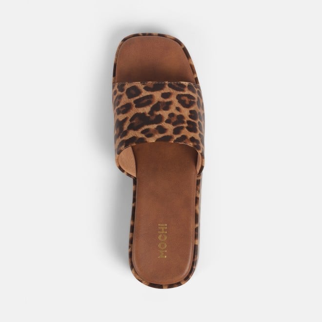 Mochi Women Tan Casual Slip Ons (SKU: 41-446-23-36)