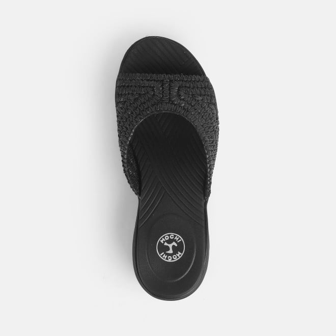Mochi Women Black Casual Slip Ons (SKU: 41-452-11-36)