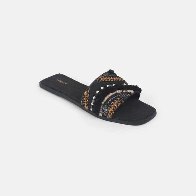 Mochi Women Black Casual Slippers (SKU: 41-453-11-36)