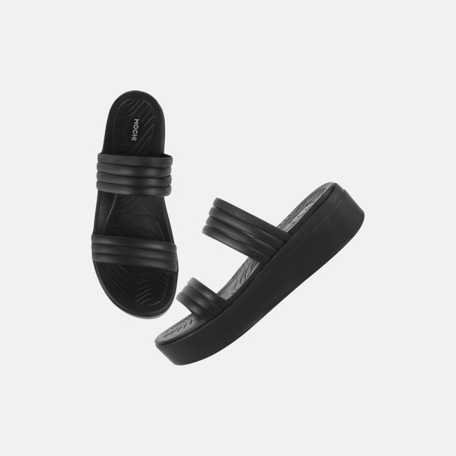 Mochi Women Black Casual Slip Ons (SKU: 41-474-11-36)