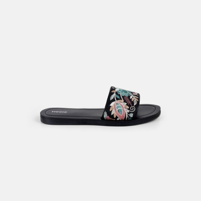 Mochi Women Black Casual Slip Ons (SKU: 41-478-11-36)