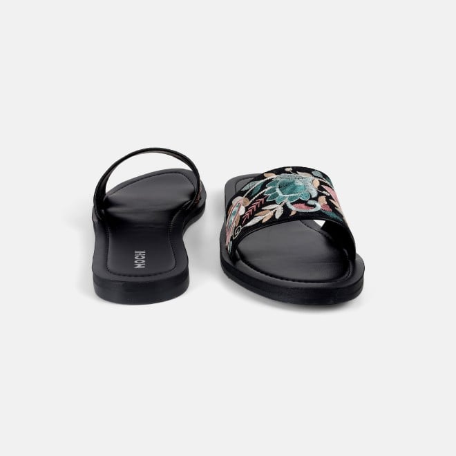 Mochi Women Black Casual Slip Ons (SKU: 41-478-11-36)