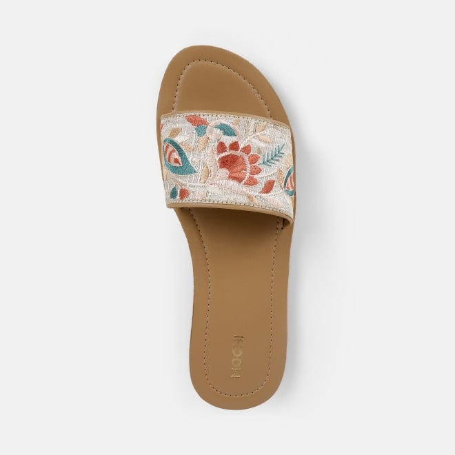 Mochi Women Beige Casual Slip Ons (SKU: 41-478-20-36)