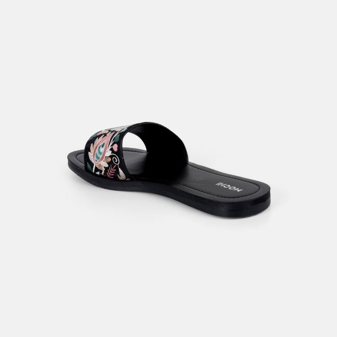 Mochi Women Black Casual Slip Ons (SKU: 41-478-11-36)