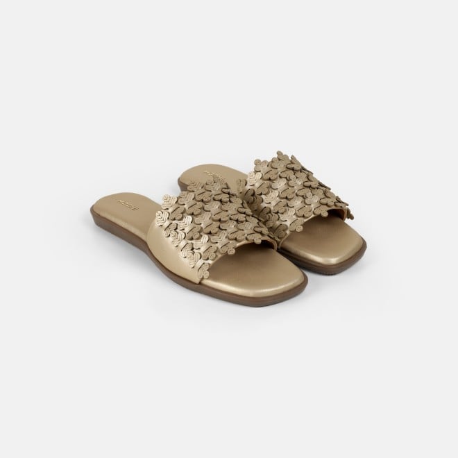 Mochi Women Gold Casual Slip Ons (SKU: 41-480-15-36)