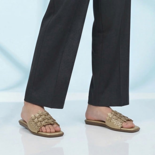 Mochi Women Gold Casual Slip Ons (SKU: 41-480-15-36)