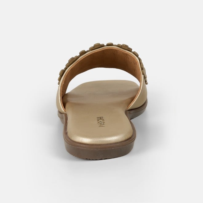 Mochi Women Gold Casual Slip Ons (SKU: 41-480-15-36)