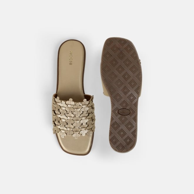 Mochi Women Gold Casual Slip Ons (SKU: 41-480-15-36)