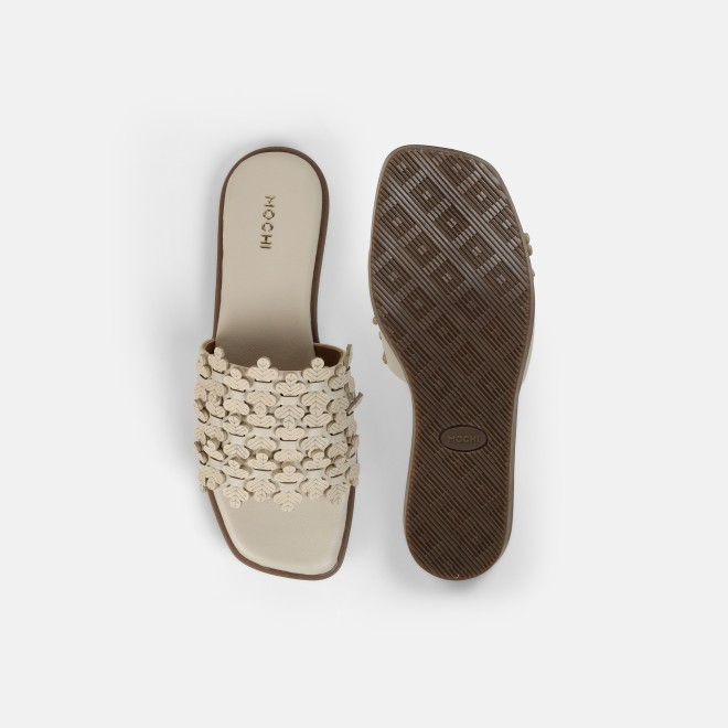 Mochi Women Beige Casual Slip Ons (SKU: 41-480-20-36)