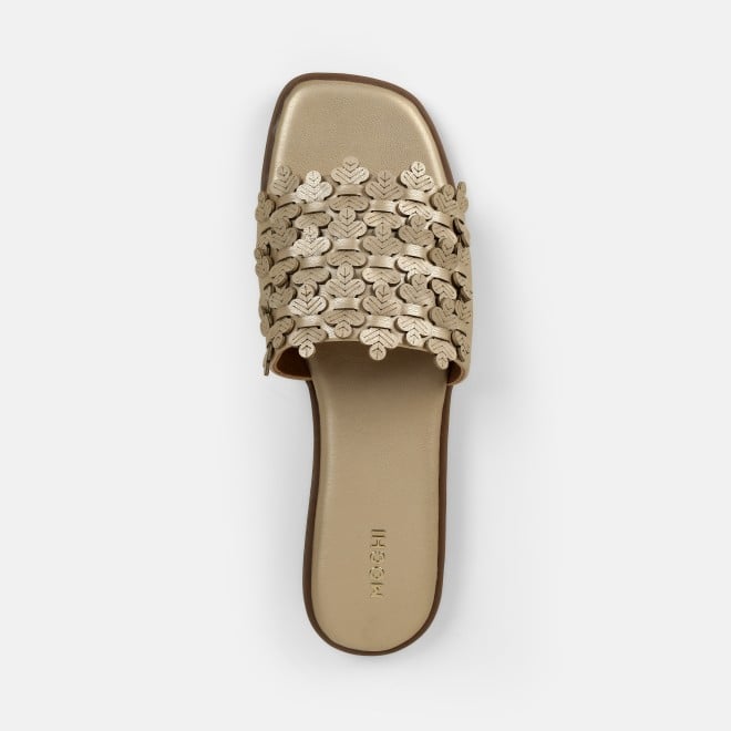 Mochi Women Gold Casual Slip Ons (SKU: 41-480-15-36)