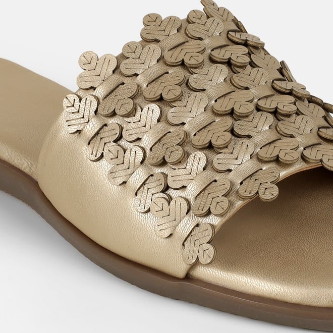 Mochi Women Gold Casual Slip Ons (SKU: 41-480-15-36)