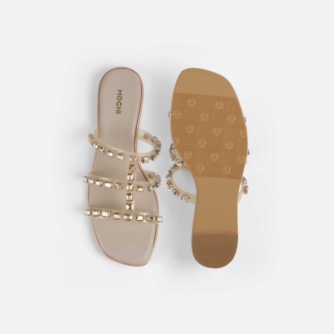 Mochi Women Antic-gold Casual Slip Ons (SKU: 41-481-28-37)