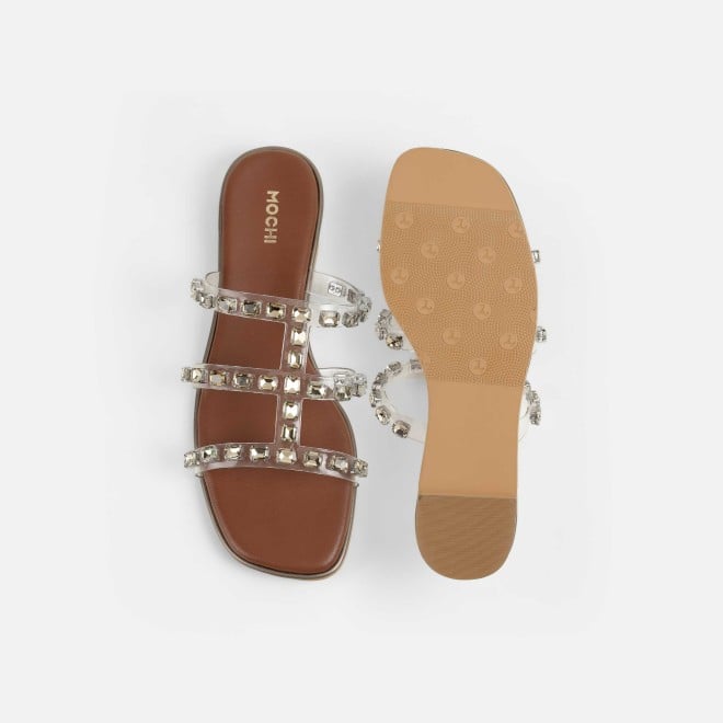 Mochi Women Gun-metal Casual Slip Ons (SKU: 41-481-29-37)