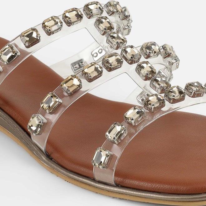 Mochi Women Gun-metal Casual Slip Ons (SKU: 41-481-29-37)