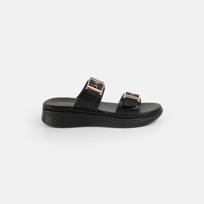 Mochi Women Black Casual Slip Ons (SKU: 41-482-11-36)