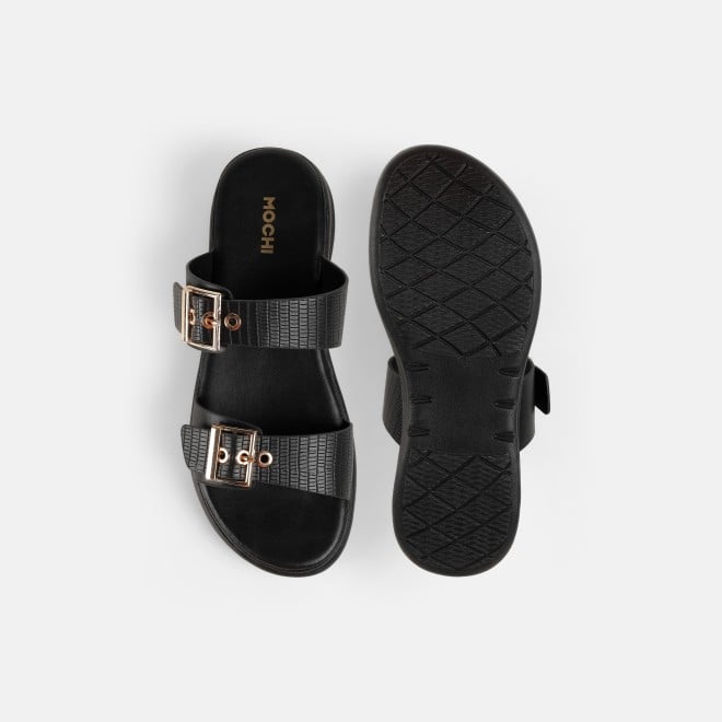 Mochi Women Black Casual Slip Ons (SKU: 41-482-11-36)