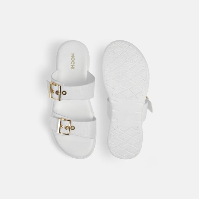 Mochi Women White Casual Slip Ons (SKU: 41-482-16-36)