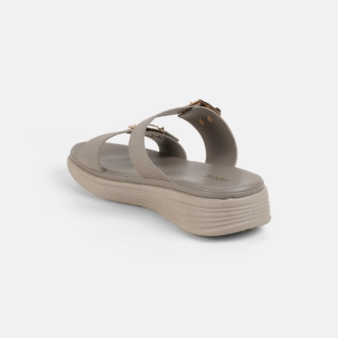 Mochi Women Grey Casual Slip Ons (SKU: 41-482-14-36)